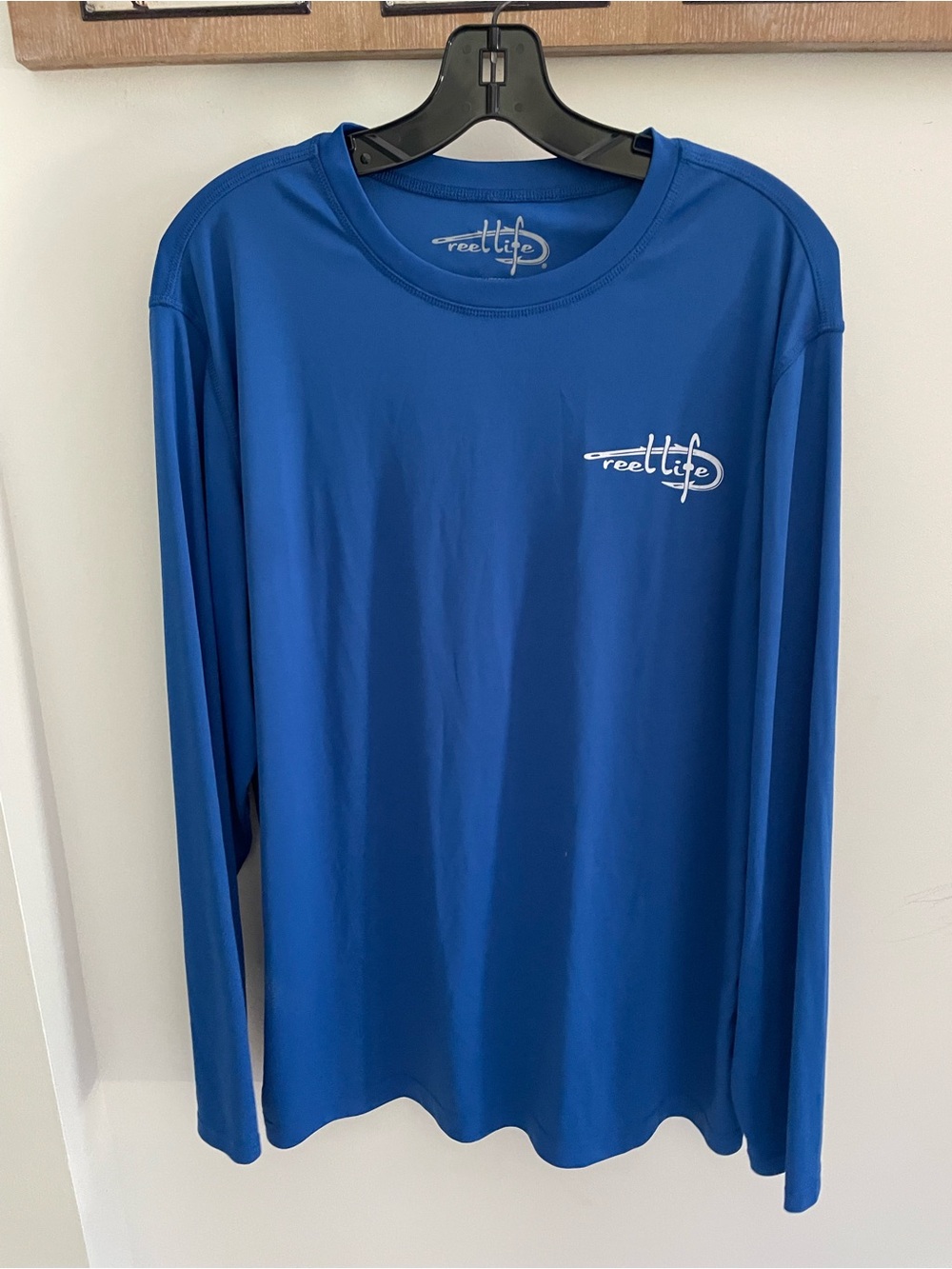 reel life Men's Long-Sleeve Performance Shirt - Blue